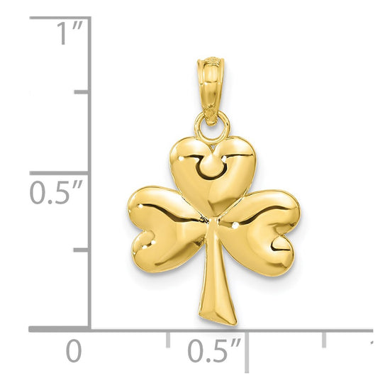 Gold Polished Clover Pendant