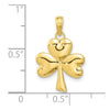 Gold Polished Clover Pendant