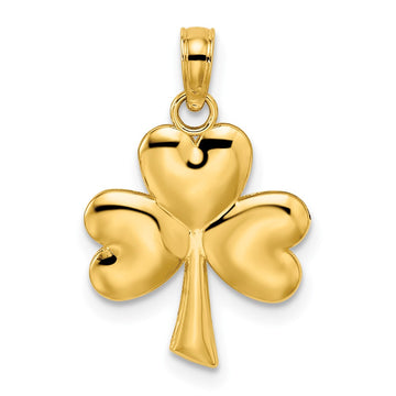 Gold Polished Clover Pendant