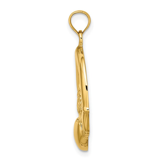 Gold Polished Claddagh Pendants