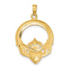 Gold Polished Claddagh Pendants
