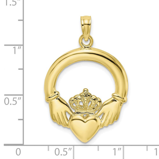 Gold Polished Claddagh Pendants