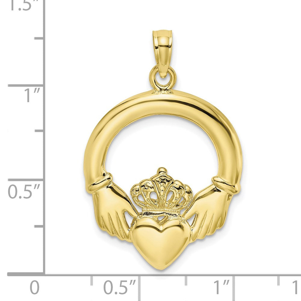 Gold Polished Claddagh Pendants