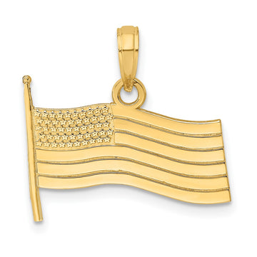 Gold Polished Flag Pendants