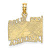 Gold Polished Flag Pendants