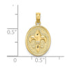 Gold Polished Flue de lis Pendants