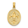 Gold Polished Flue de lis Pendants