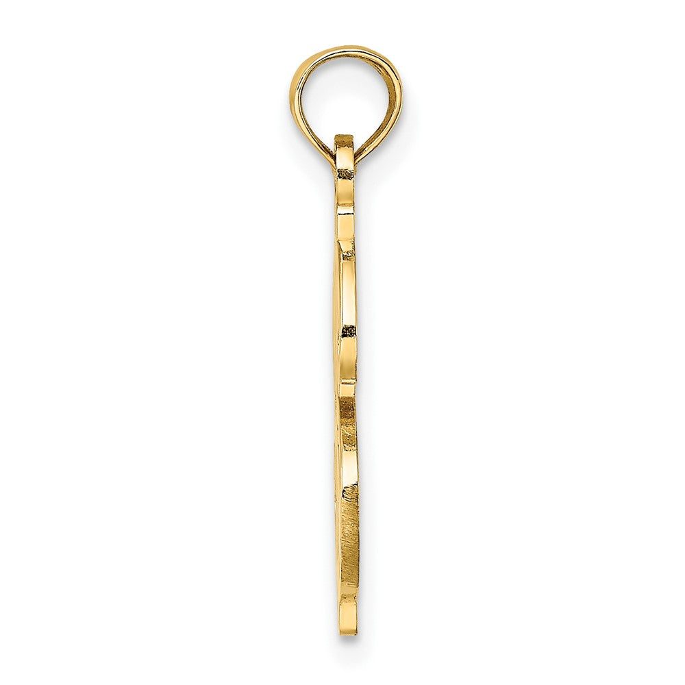 Gold Polished Dollar Sign Pendants