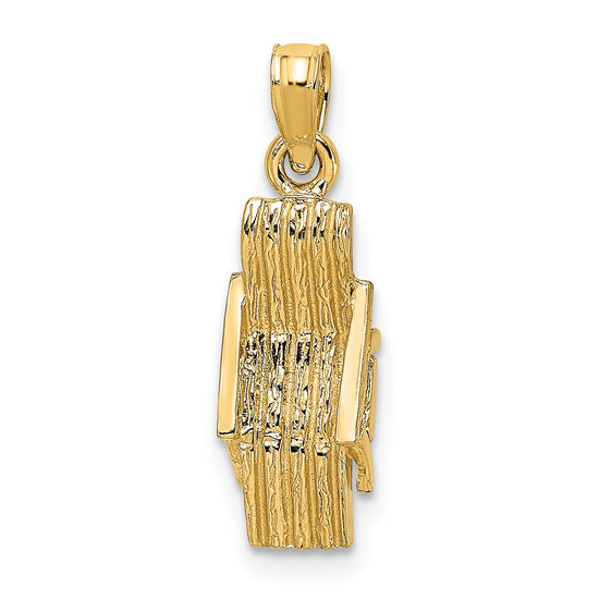 Gold Polished Beach Chair Pendant