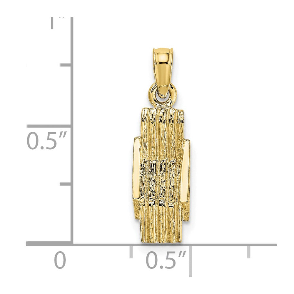 Gold Polished Beach Chair Pendant
