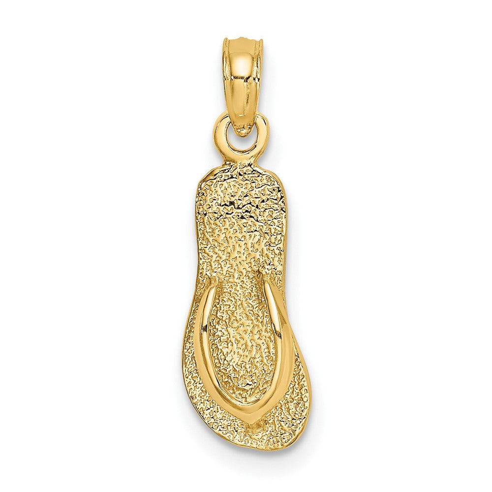 Gold Polished Flip-flop Pendant