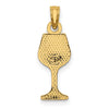 10K Wine Glass Charm