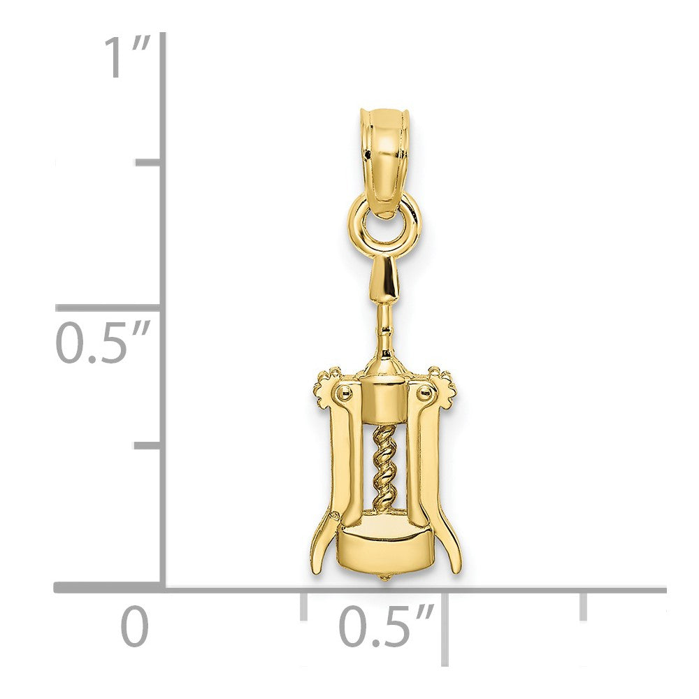Gold Wine Opener Charm