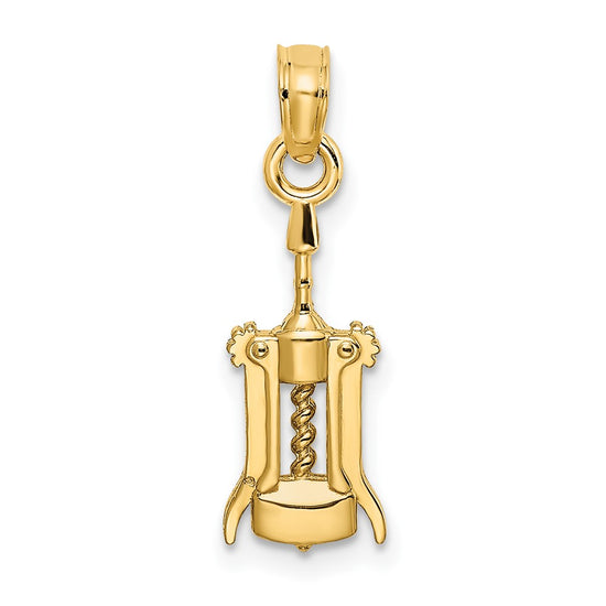 Gold Wine Opener Charm