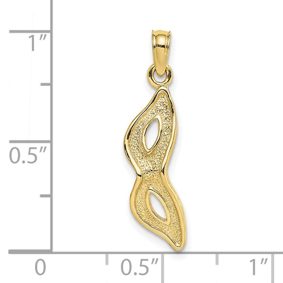 10K 3-D Beveled Masquerade Mask Charm