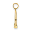 10K 3-D Polish Small Horse Stirrup Charm