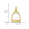 10K 3-D Polish Small Horse Stirrup Charm