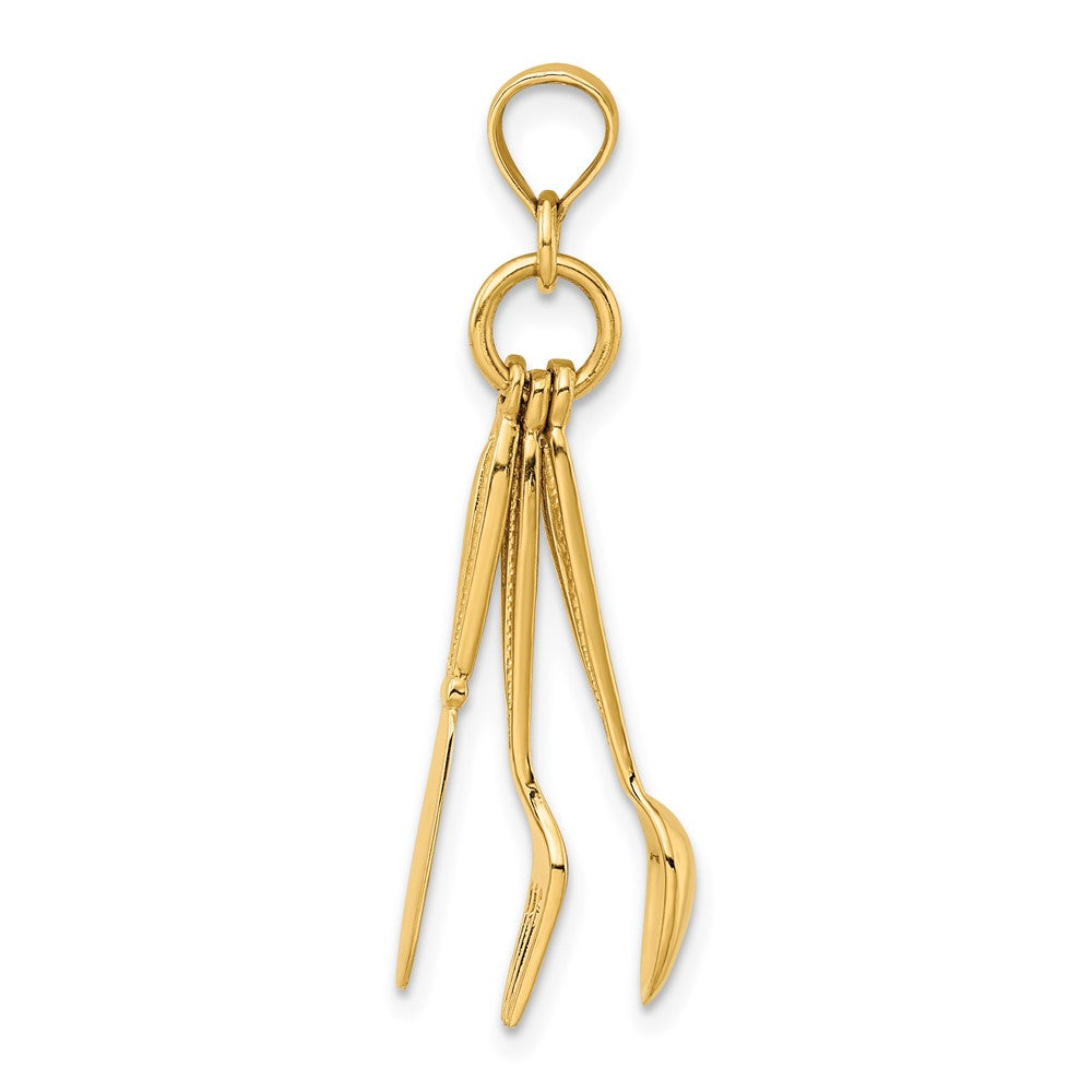 Gold Polished Silverware Pendants