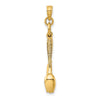 10K 3-D Moveable Knife, Fork, and Spoon Charm