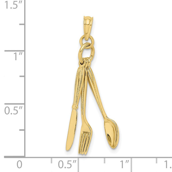 Gold Polished Silverware Pendants