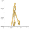 Gold Polished Silverware Pendants