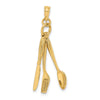 Gold Polished Silverware Pendants