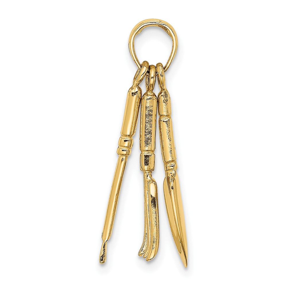 Gold Polished Tool Pendants