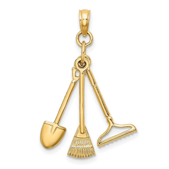 Gold Polished Tool Pendants