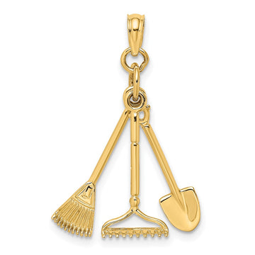 Gold Polished Tool Pendants