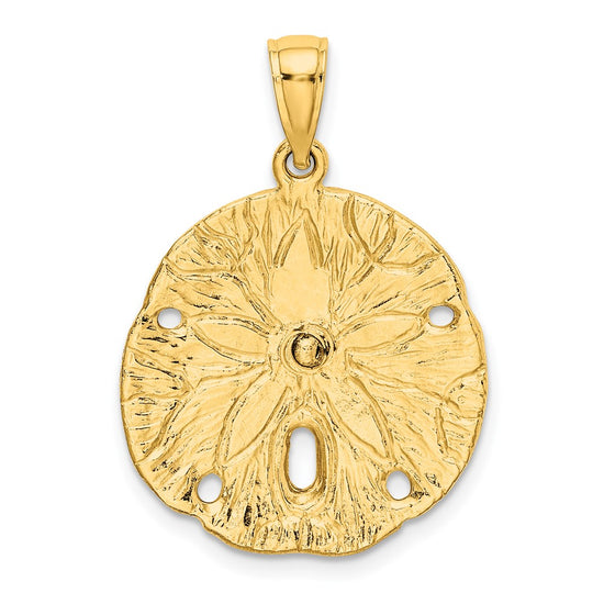 Gold Polished Sand Dollar Pendants