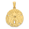 Gold Polished Sand Dollar Pendants