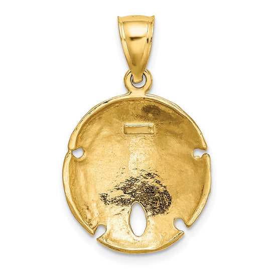 Gold Polished Sand Dollar Pendants