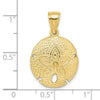 Gold Polished Sand Dollar Pendants