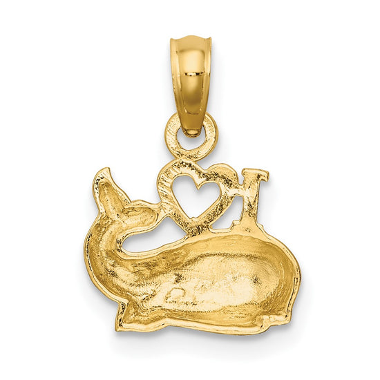 Gold Polished Whale Pendants