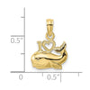 Gold Polished Whale Pendants