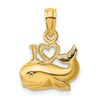 Gold Polished Whale Pendants