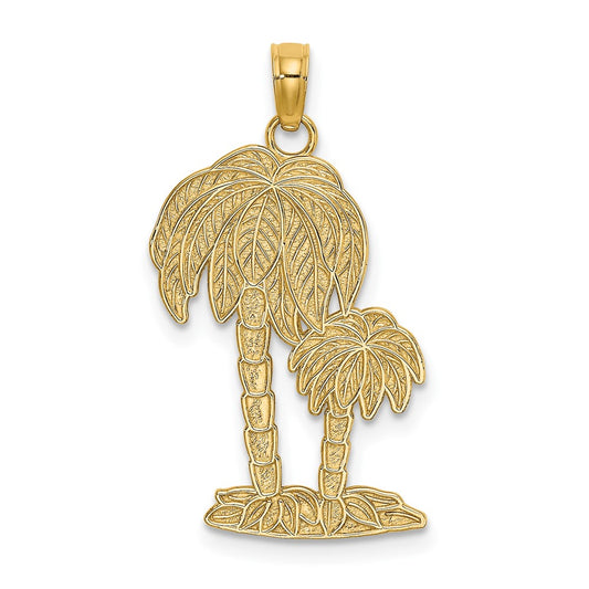 Gold Polished Palm Tree Pendants