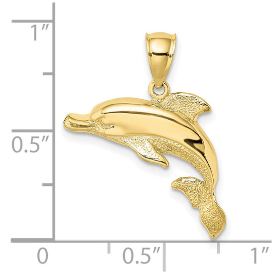 Gold Polished Dolphin Pendants
