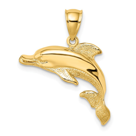 Gold Polished Dolphin Pendants