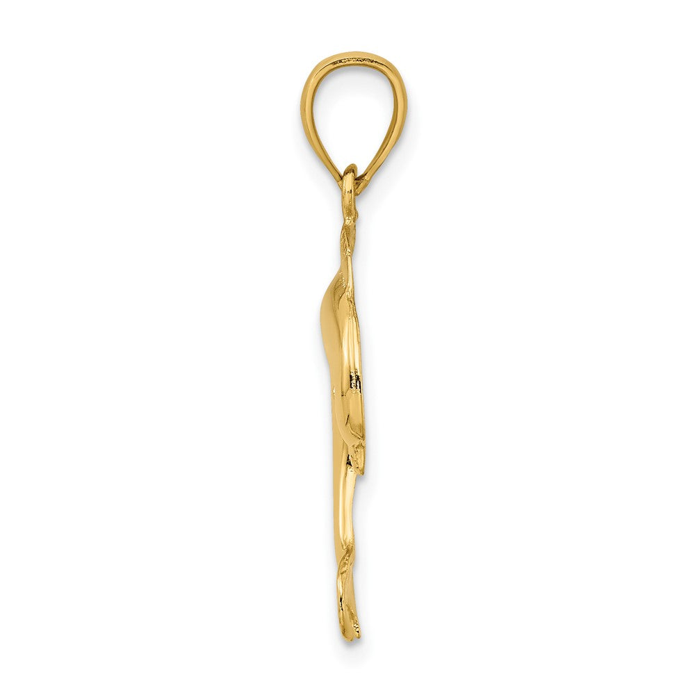 Gold Polished Dolphin Pendants