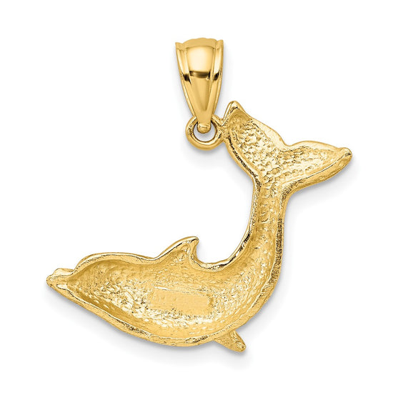 Gold Polished Dolphin Pendants