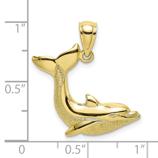 Gold Polished Dolphin Pendants