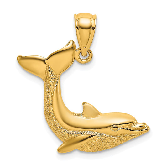 Gold Polished Dolphin Pendants