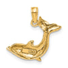 Gold Polished Dolphin Pendants