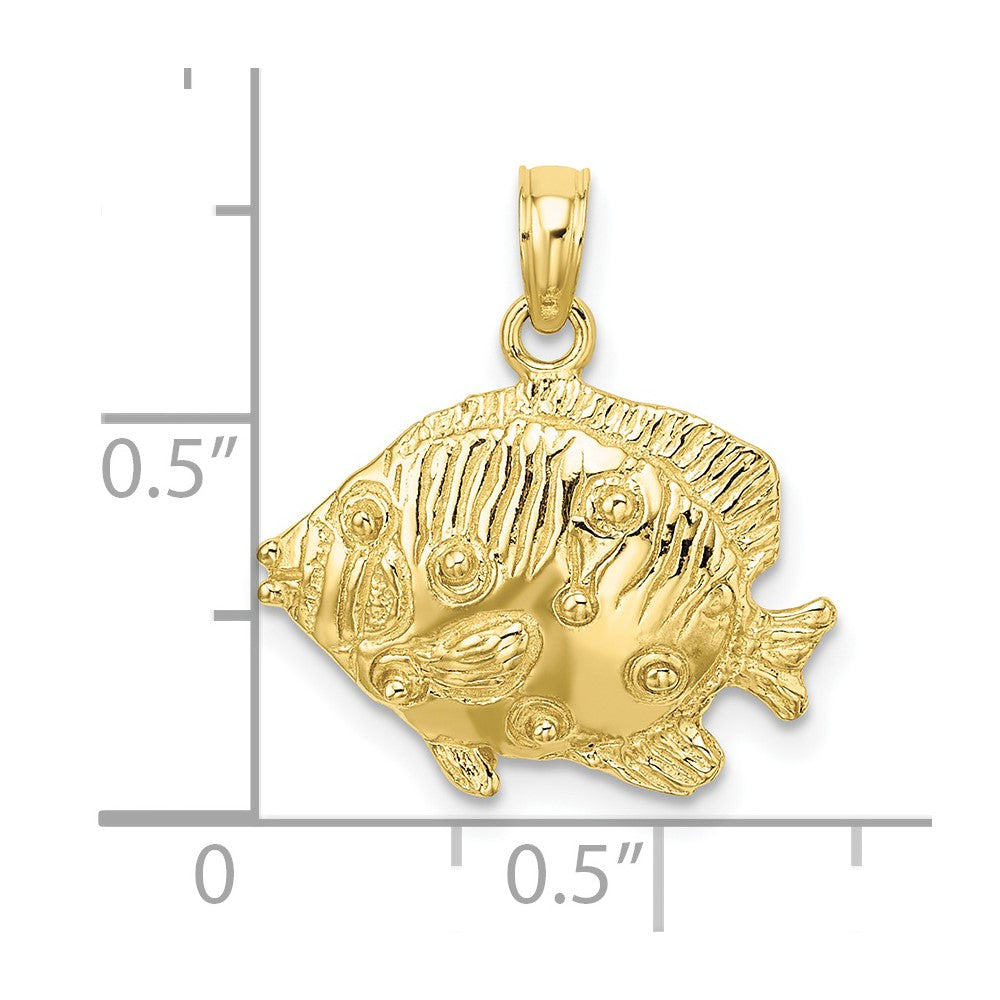 Gold Polished Fish Pendants