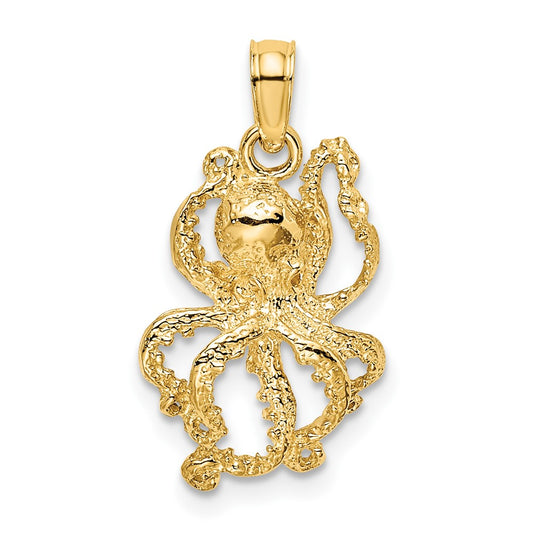 Gold Polished Octopi Pendants