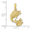 Gold Polished Fish Pendants