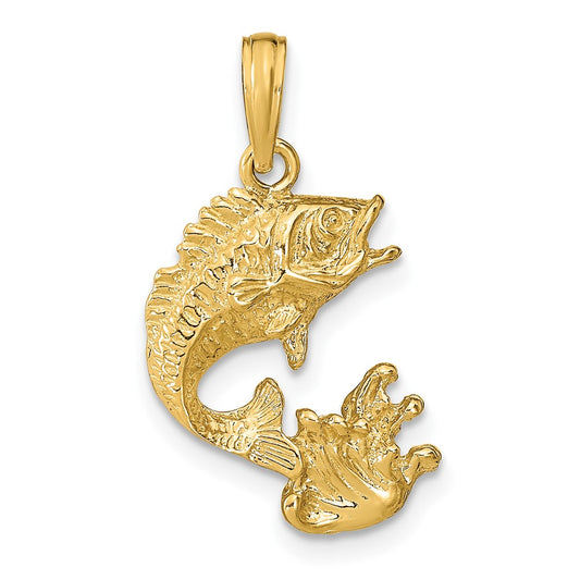 Gold Polished Fish Pendants