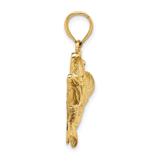 Gold Polished Fish Pendants