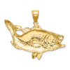 Gold Polished Fish Pendants